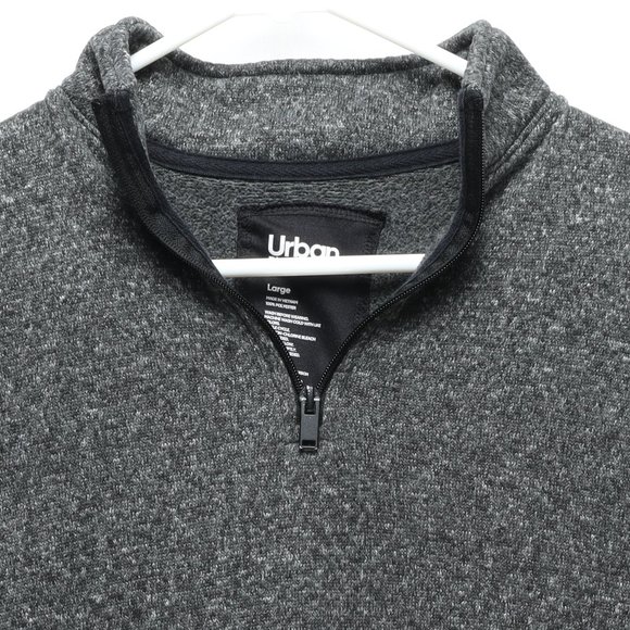 Urban Pipeline 1/4 Zip Pullover Sweater Kids Large Gray Black - Picture 3 of 9
